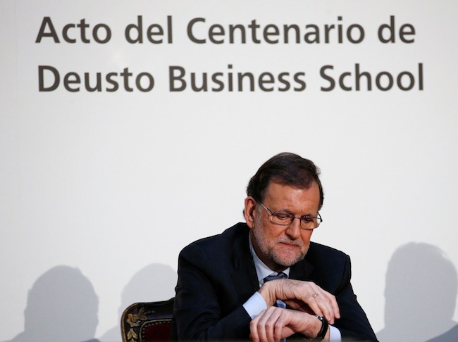 Rajoy, en el centenario de Deusto Bussiness School. REUTERS